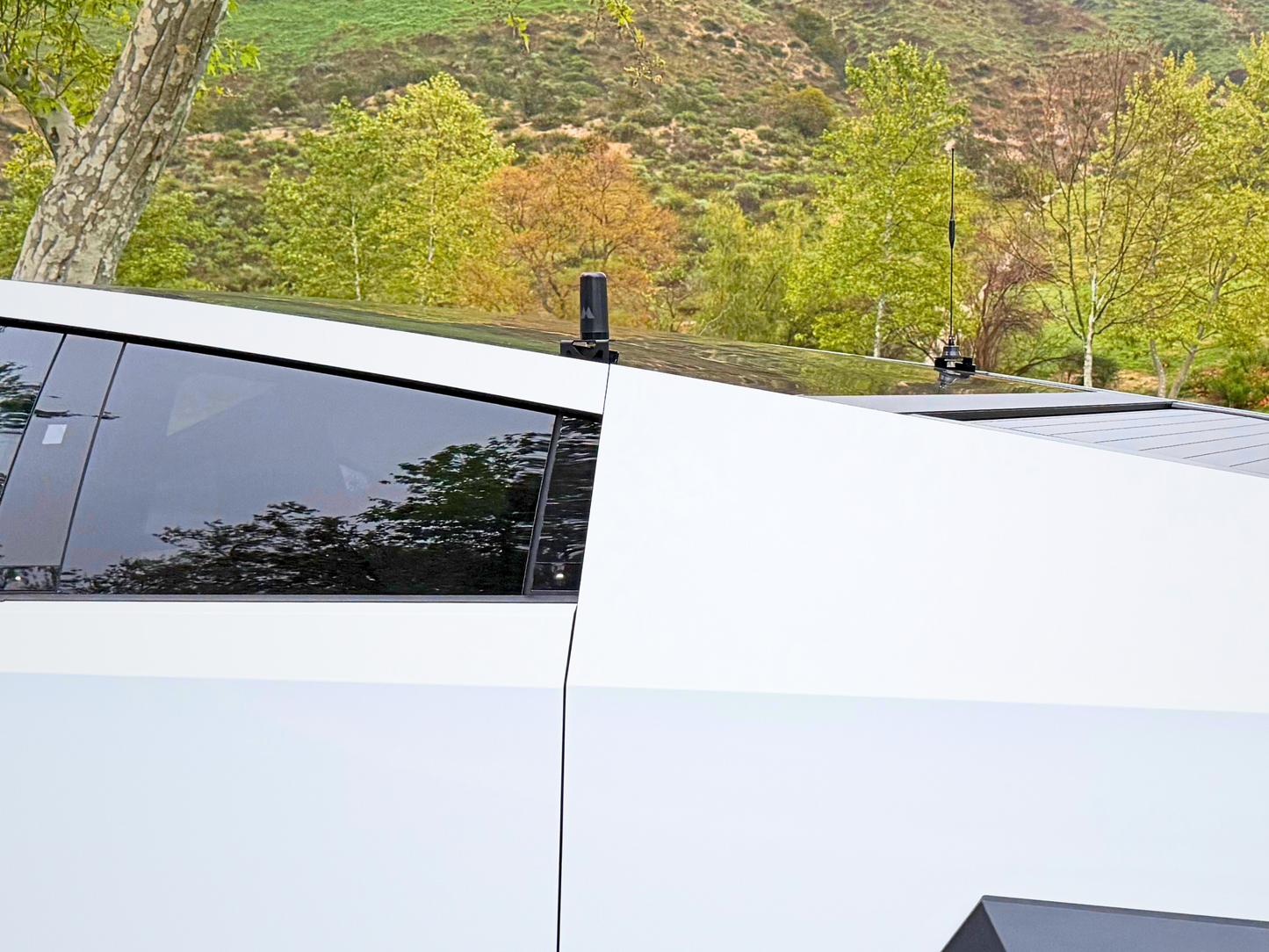 Cybertruck NMO Antenna Mount Bracket | 3/4" or 3/8" Base | Flush Mount for GMRS & HAM Radios | Driver or Passenger Side