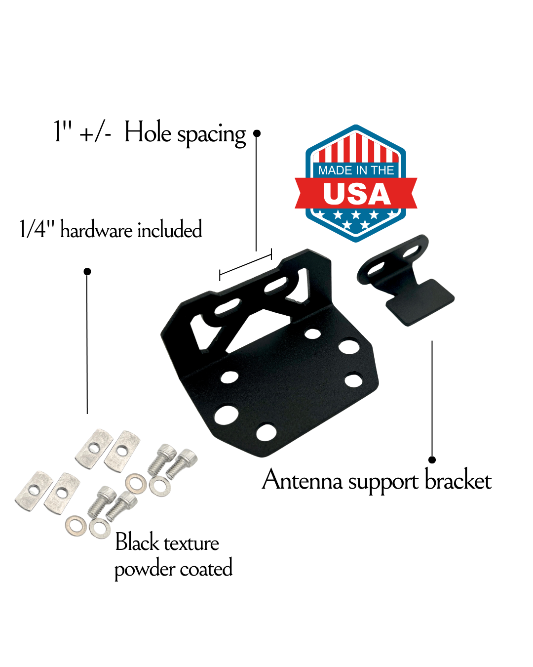 90 Degree Roof Rack Mounting Bracket For WeBoost Overland Folding Antenna Base