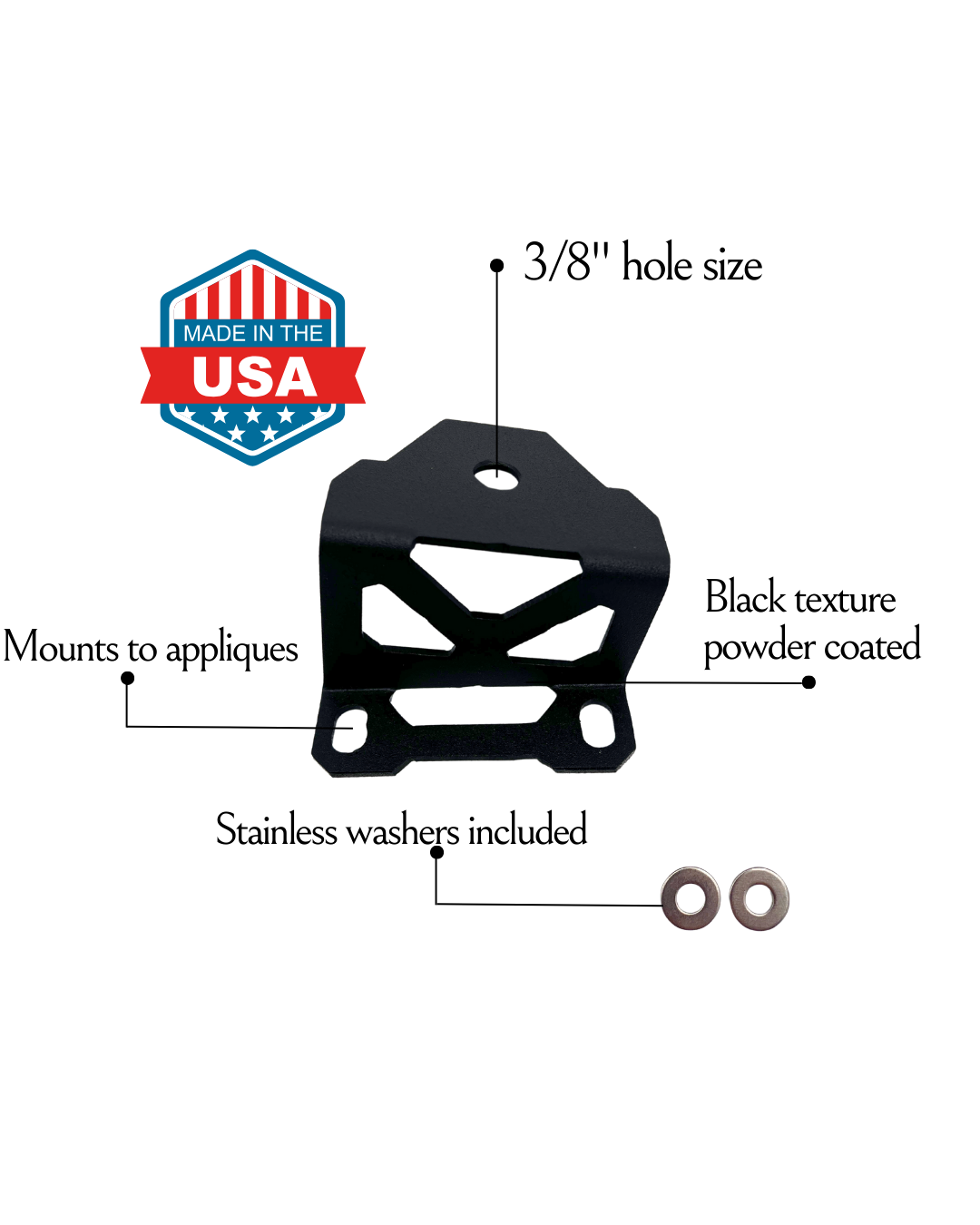 Mohawk Module Antenna Cybertruck NMO Antenna Mount Bracket | 3/4