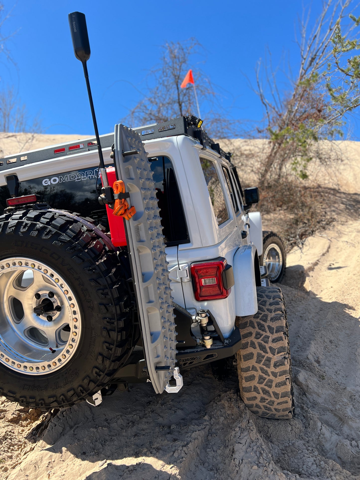 Two (2) Overland Spare Tire Accessory Mounting Brackets